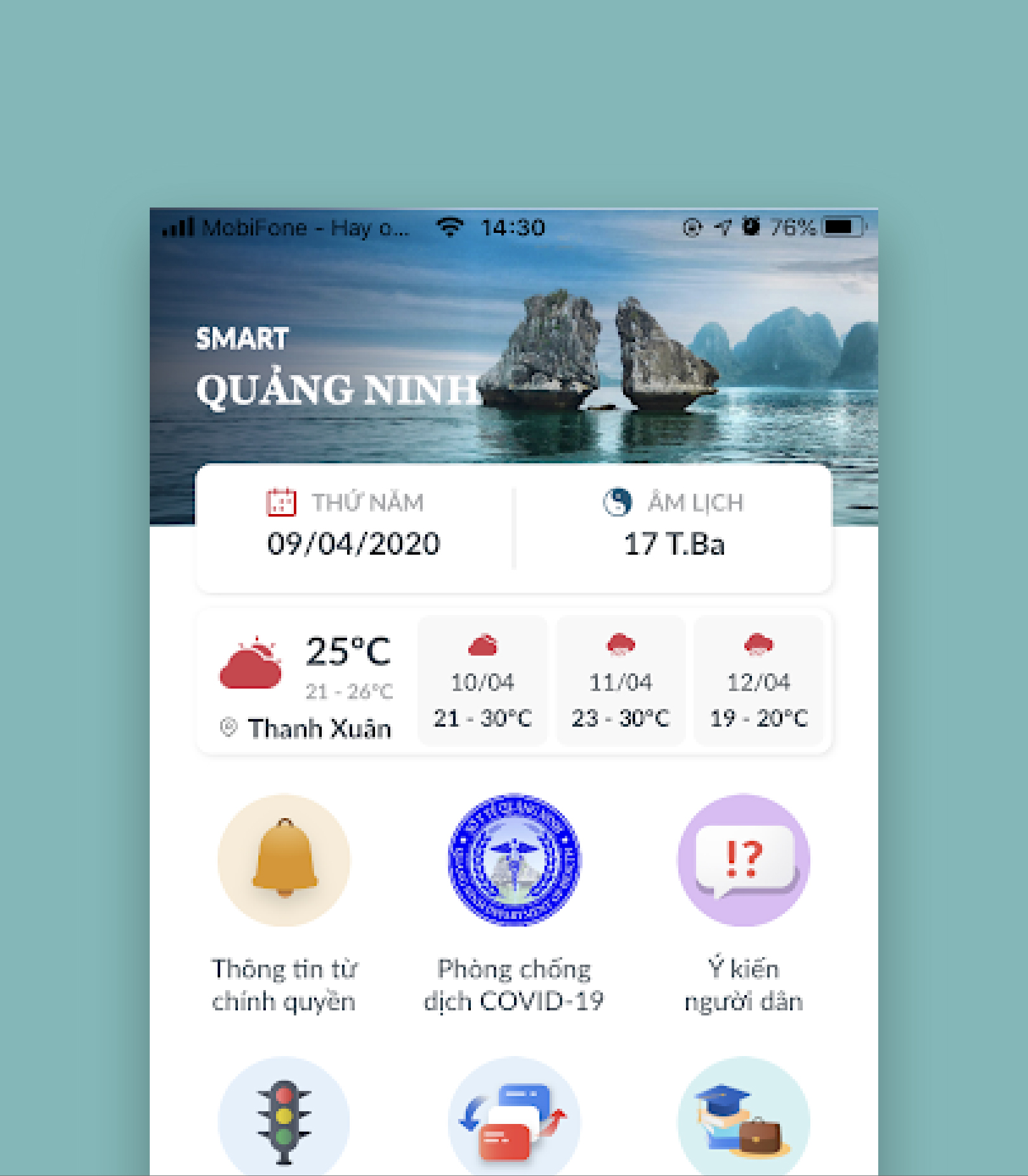 Smart Quang Ninhアプリケーション
